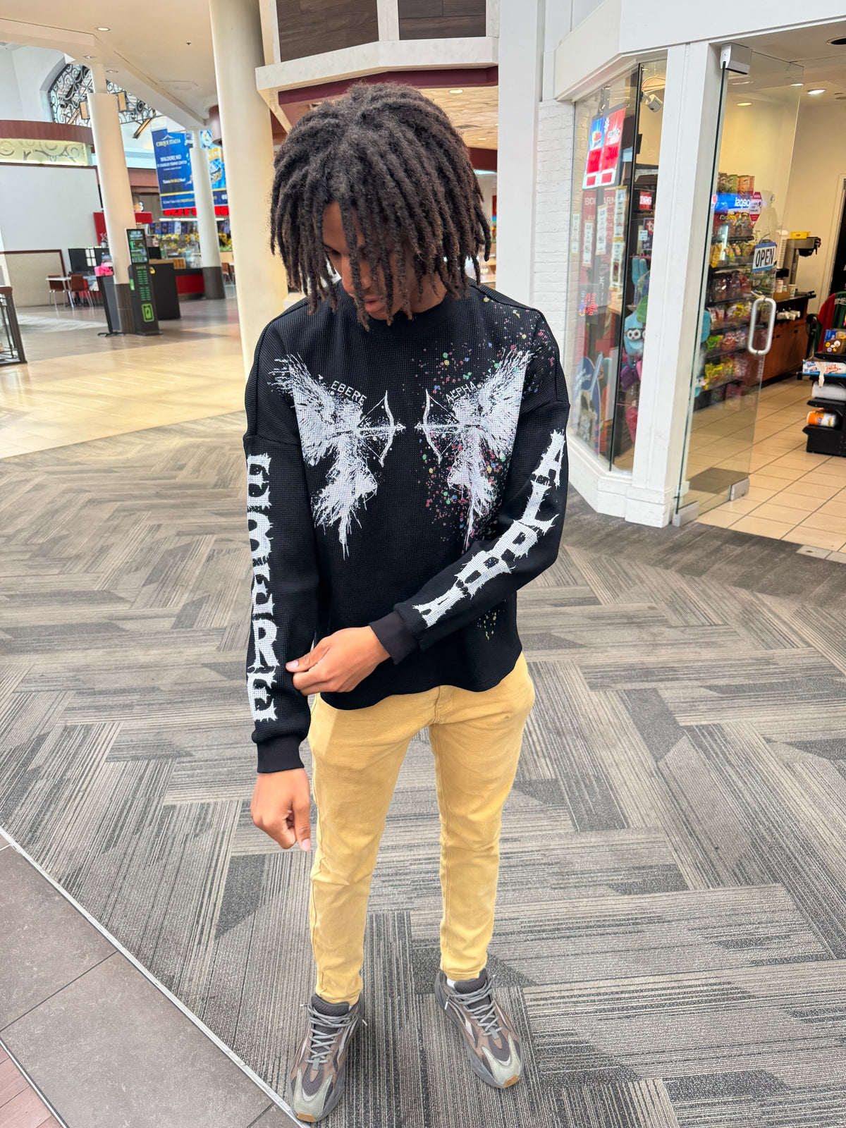 Angel thermal sweater black