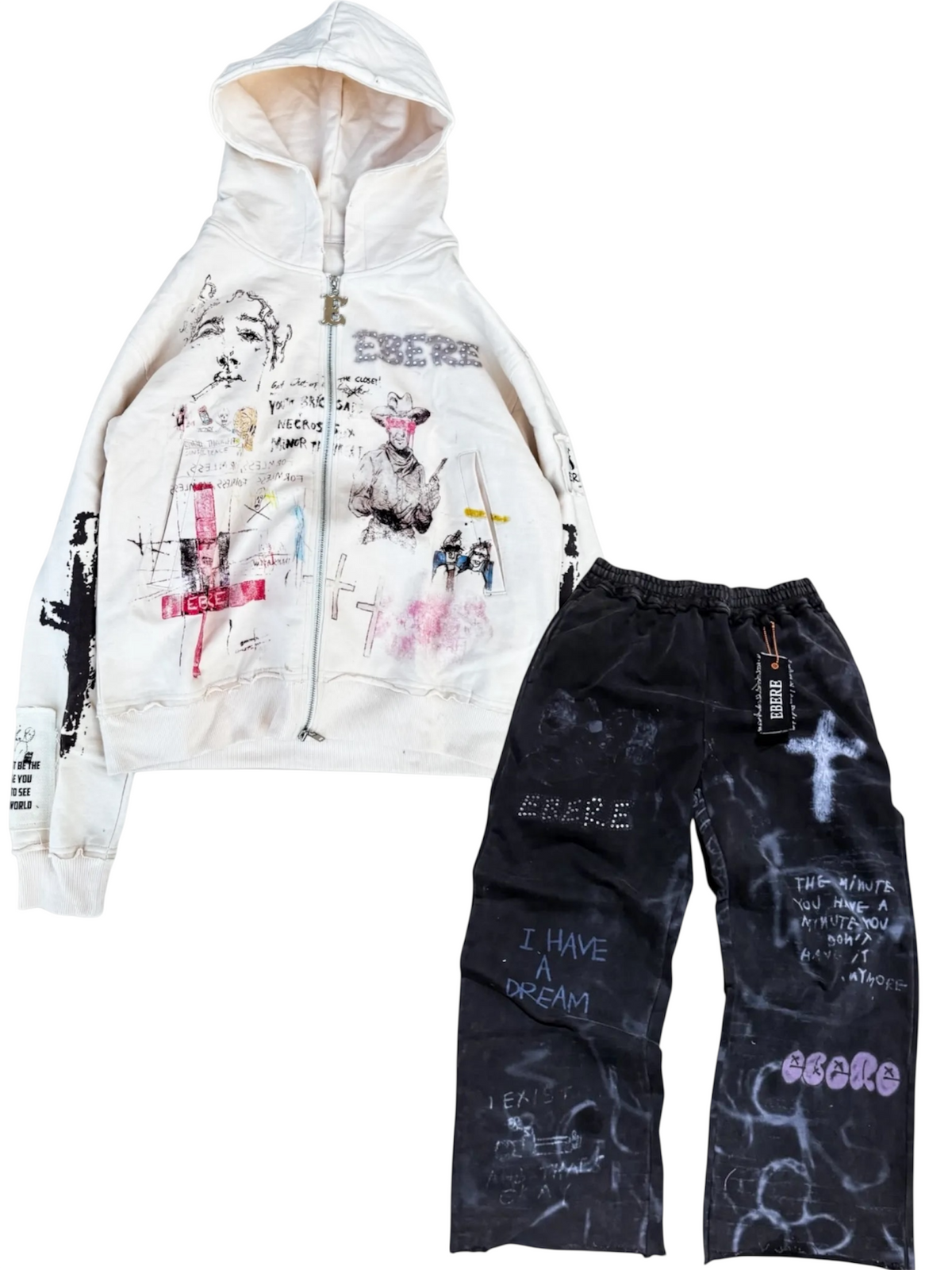 OFF WHITE COWBOY BLESSING SET (BLK SWEATS)