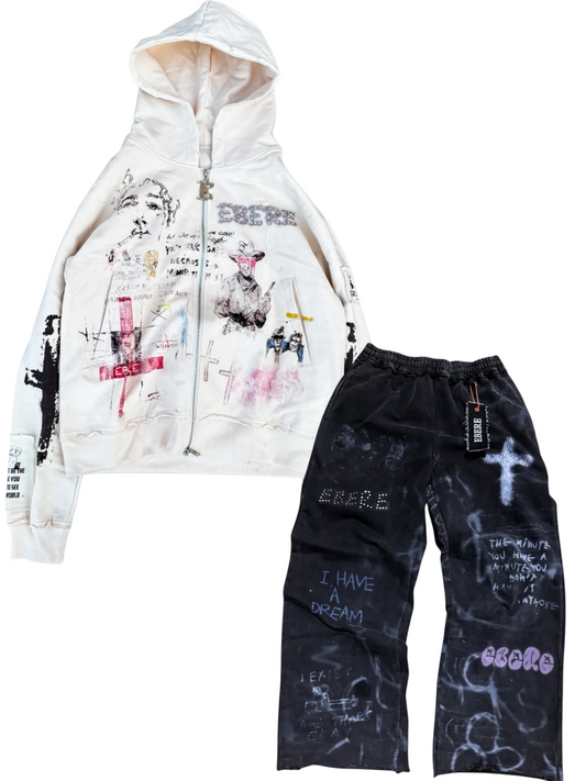 OFF WHITE COWBOY BLESSING SET (BLK SWEATS)