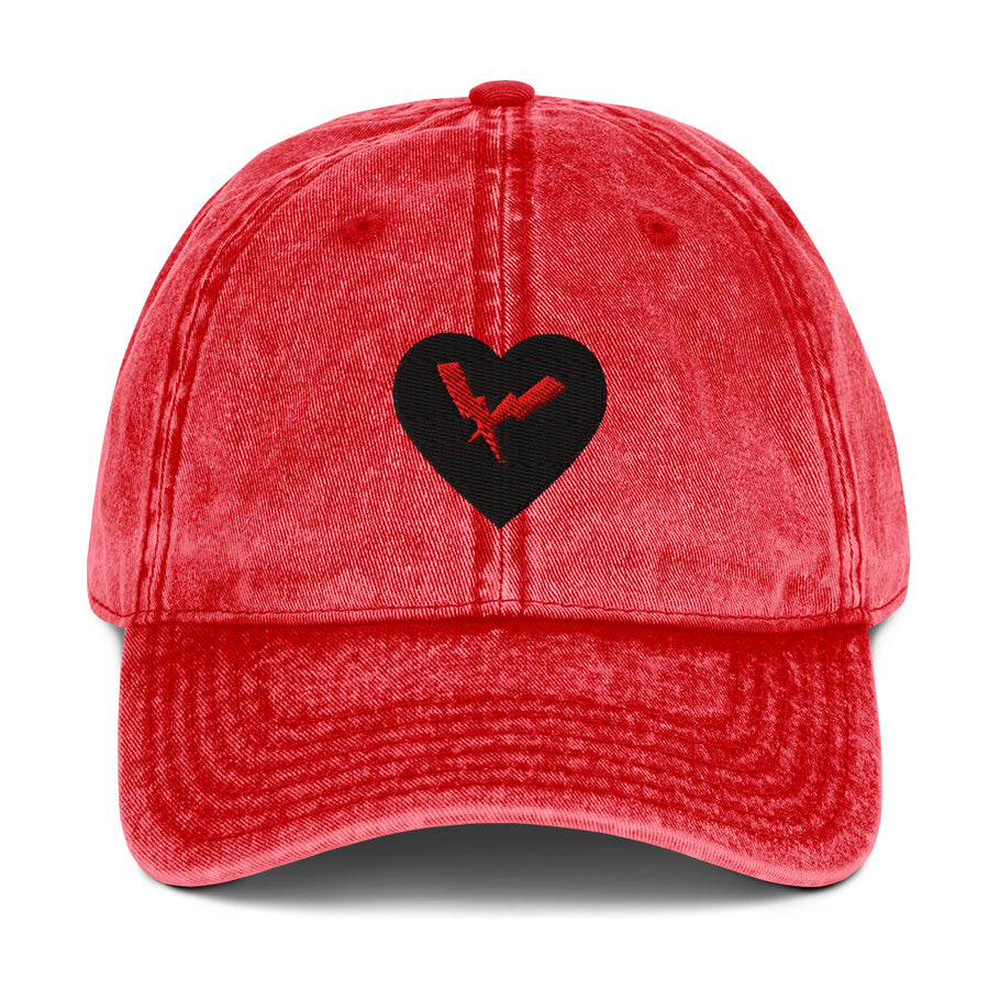 Vintage Heart Cap Red