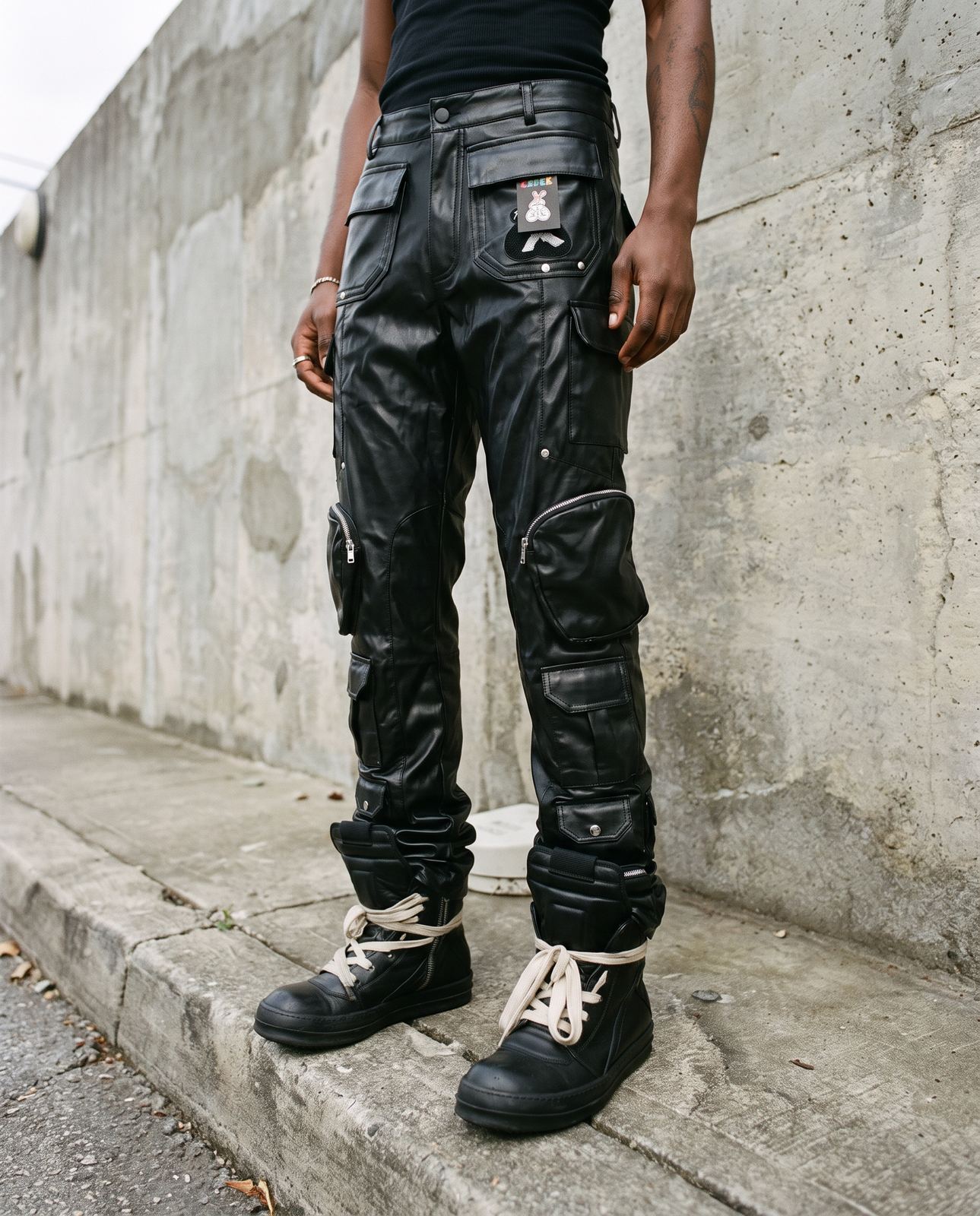 Leather stacked